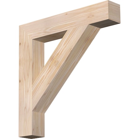 Traditional Block Smooth Bracket, Douglas Fir, 3 1/2W X 22D X 22H